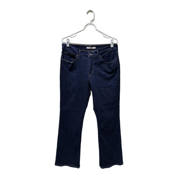 Levi Women's Dark Wash Boot Cut Jeans, Size 10, Pre-owned - Picture 1 of 5